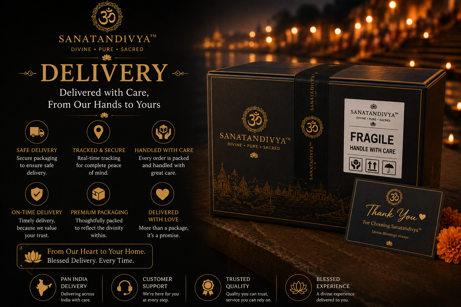 Securely prepared package ready for delivery